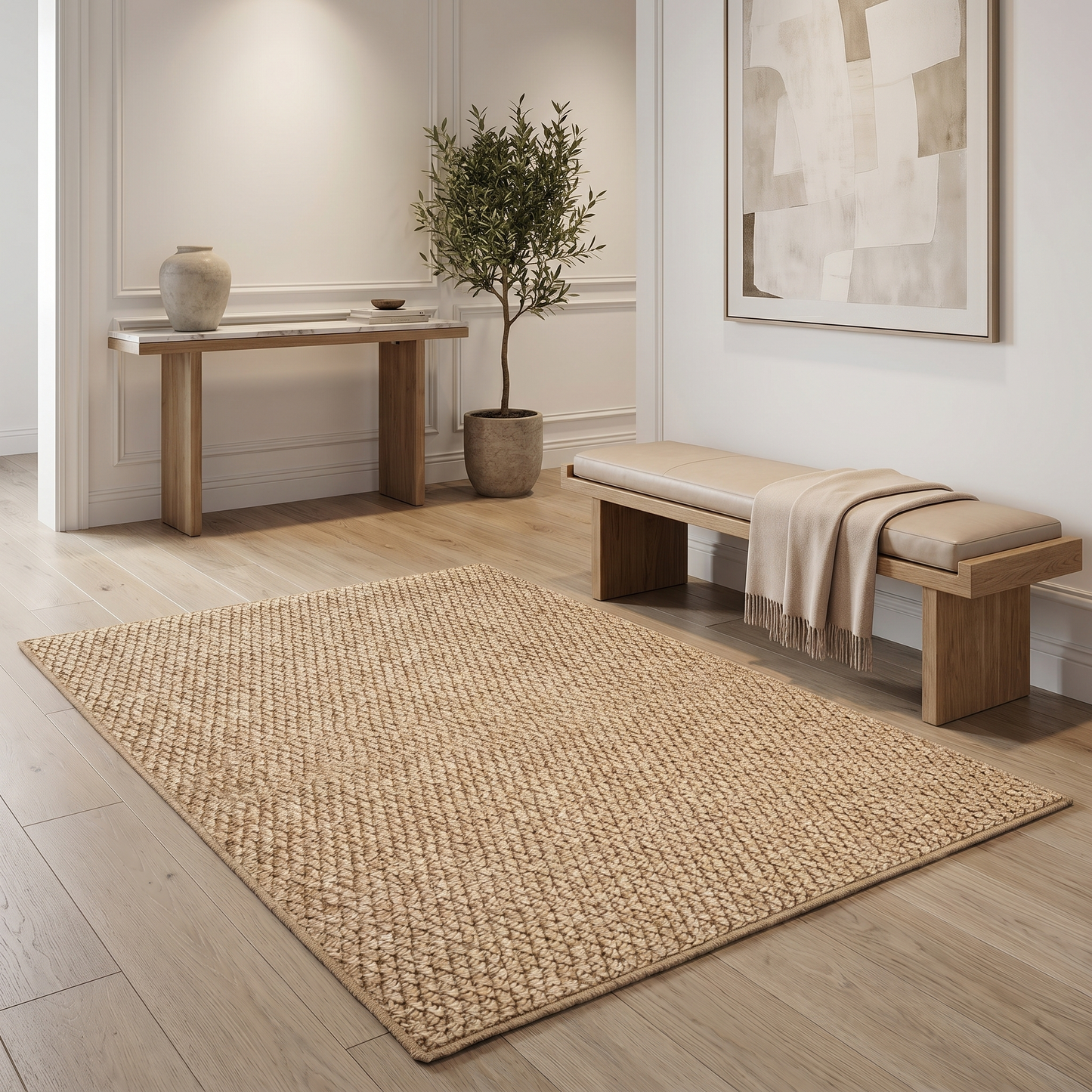 Natural Jute Doormat | Durable Mat with Non-Slip Backing |