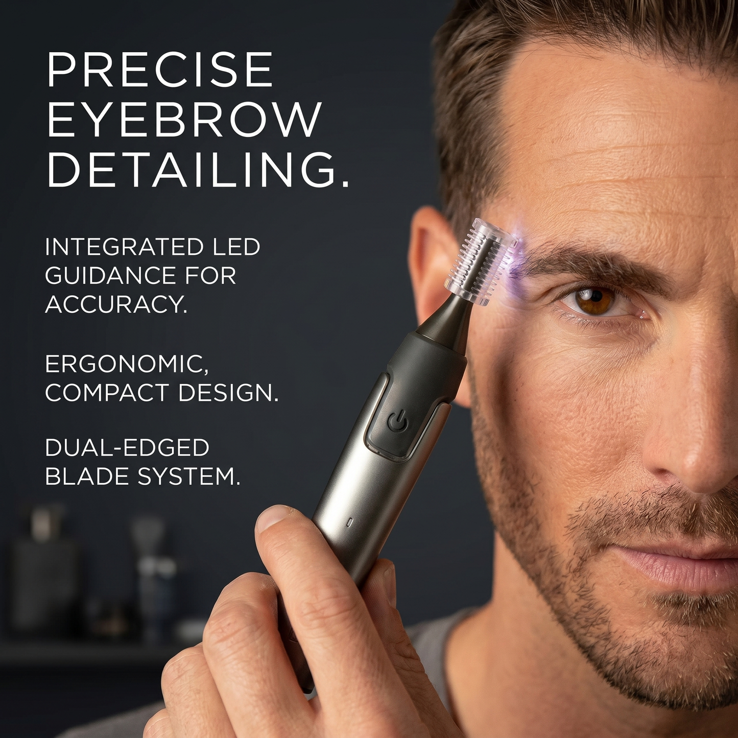 Precision Trimmer | Ultra-Thin Nose Hair Trimmer with Micro Oscillation Blades | Ergonomic Design for Safe Hair Removal
