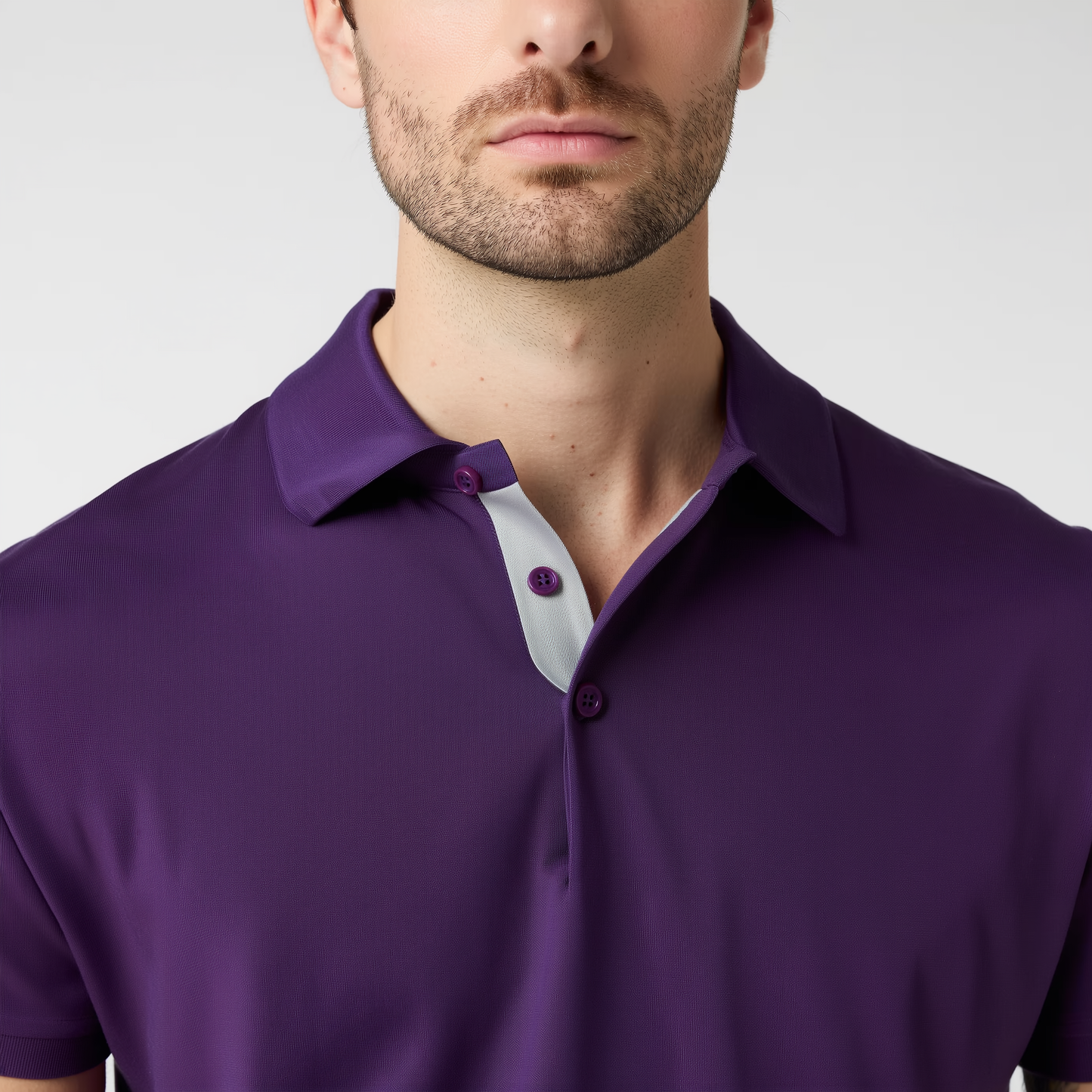 Men's Lightweight Polyester Spandex Polo Shirt | Breathable Quick-Dry Performance Top