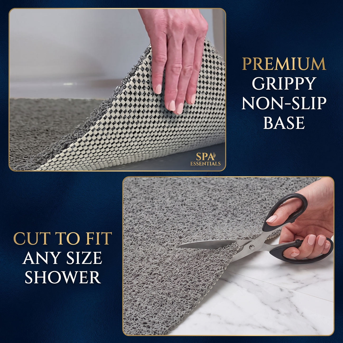 Safe Shower Mat | Non-Slip Bath Mat with Microban Technology | Soft & Hygienic for Safe Bathing