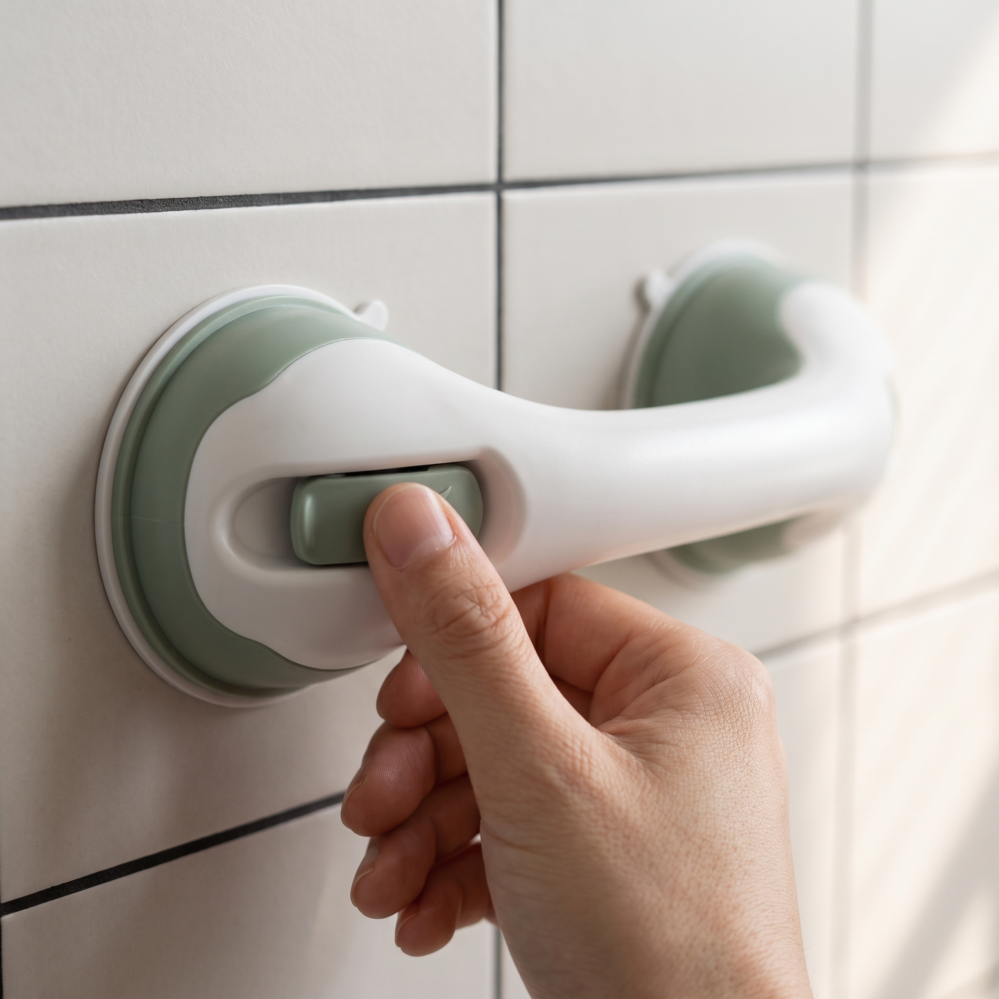 Home Safety Essentials | Portable Grab Handle with Suction Cups | Easy Installation for Bathroom Stability