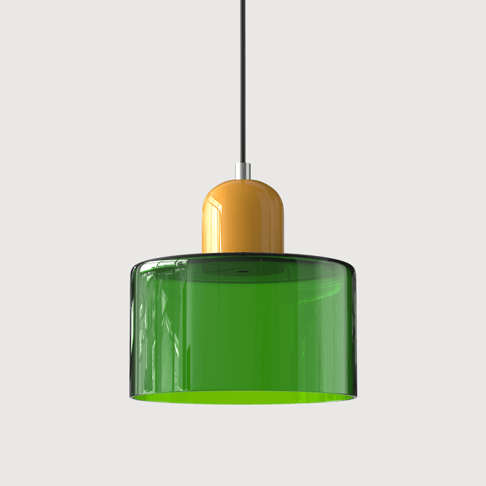 VibrantGlass | Elegant Colorful Bauhaus Glass Pendant Light Fixture