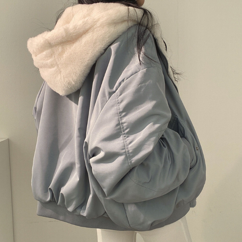 Women's Premium Fleece Lined Reversible Bomber Jacket | Stylish Lightweight Winter Outerwear 2