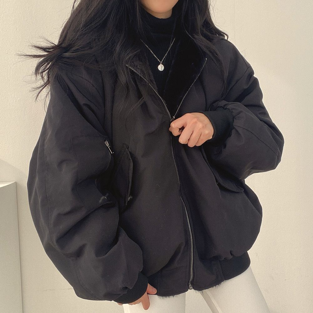 Women's Premium Fleece Lined Reversible Bomber Jacket | Stylish Lightweight Winter Outerwear 7