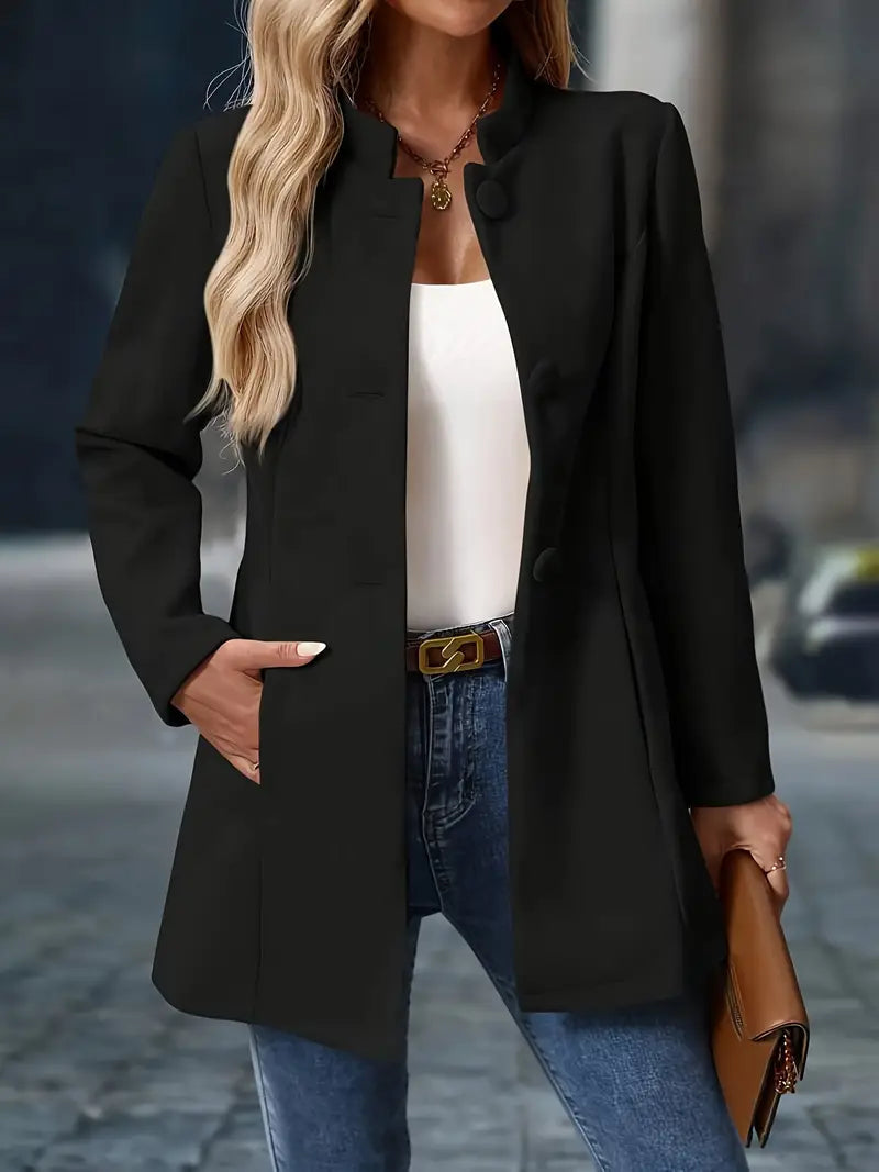 Women's Premium Wool Blend Overcoat | Elegant Mid-Length Winter Coat 5