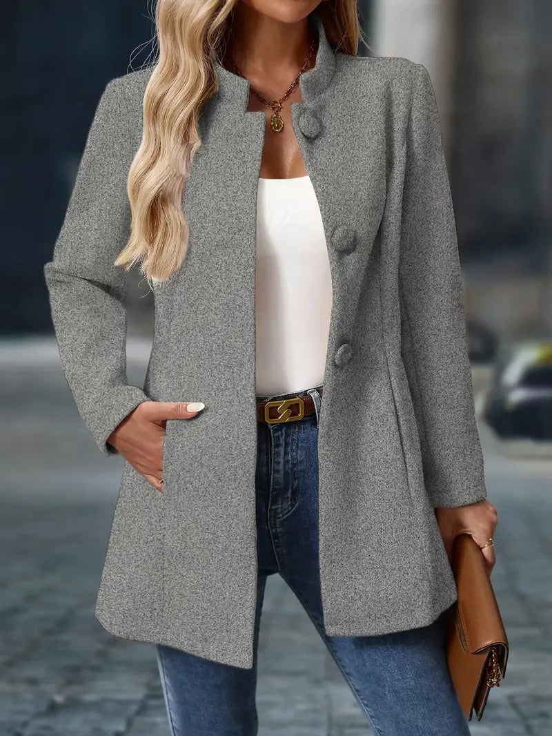 Women's Premium Wool Blend Overcoat | Elegant Mid-Length Winter Coat 7