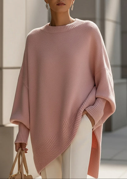 Women's Soft Acrylic Knit Jumper | Relaxed Oversized Batwing Sweater | Cozy Winter Fashion 2