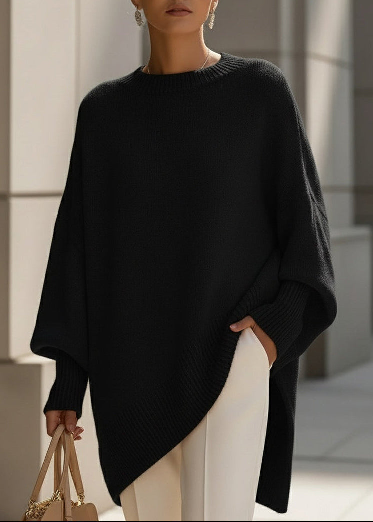 Women's Soft Acrylic Knit Jumper | Relaxed Oversized Batwing Sweater | Cozy Winter Fashion 6