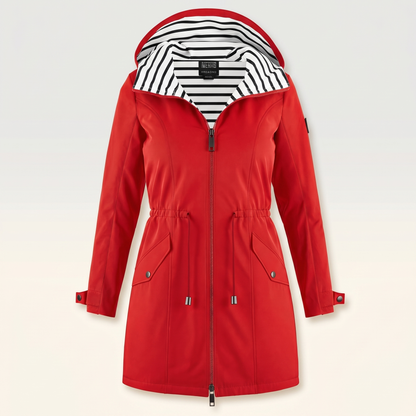 Women's Lightweight Weatherproof Polyester Coat | Stylish Hooded Jacket for All Seasons
