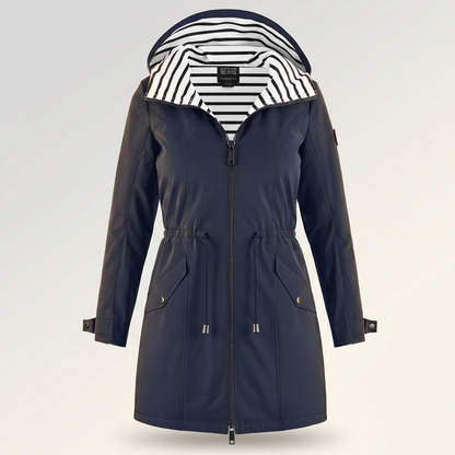 Women's Lightweight Weatherproof Polyester Coat | Stylish Hooded Jacket for All Seasons