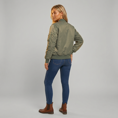 Women's Classic High-Quality Bomber Jacket | Timeless Comfortable Everyday Outerwear