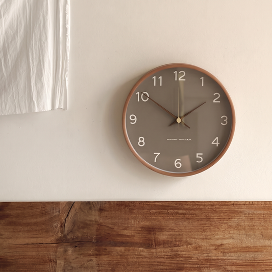 Elegant Modern Wall Clock with Wooden and Glass Design | Minimalist Home Decor for Timeless Style