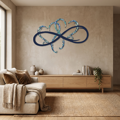 Endless Heart Metal Wall Art | Infinity & Heart Symbol | Elegant Wall Decor