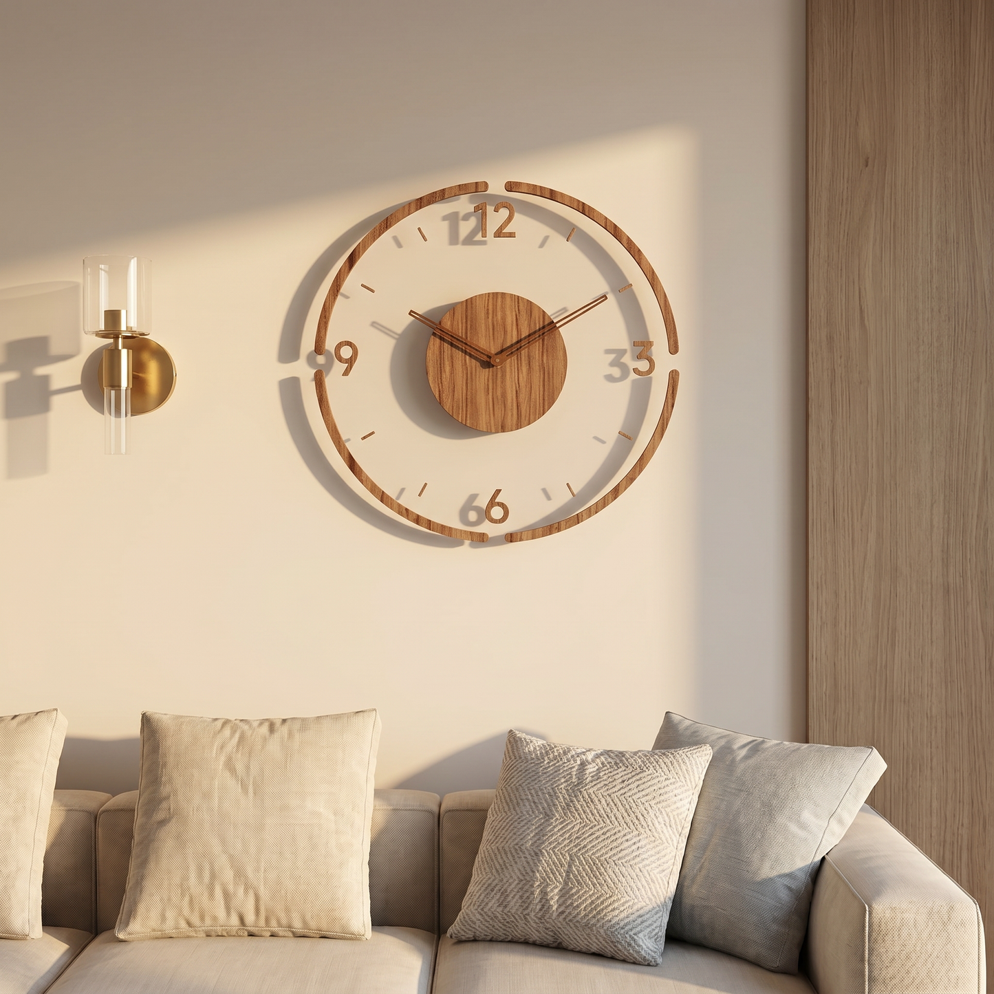 Wooden Wall Clock | Silent Quartz Movement | 30 cm & 35 cm