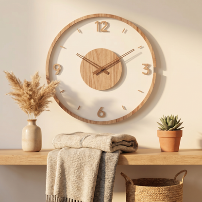 Wooden Wall Clock | Silent Quartz Movement | 30 cm & 35 cm