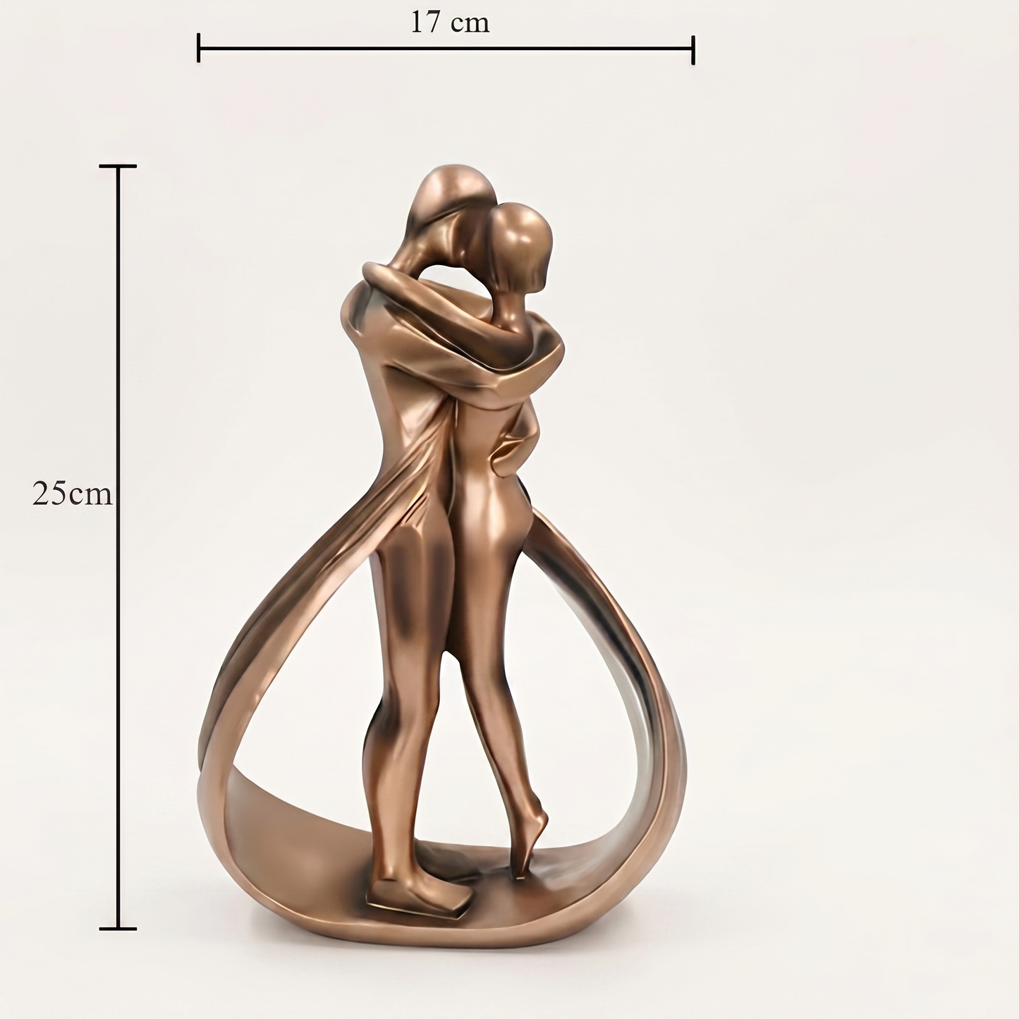 Romantic Couple Statue | Resin Home Sculpture | Bronze Finis