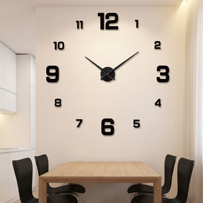 Oversized Metal Wall Clock | Silent Quartz Movement | Minimalist Desig