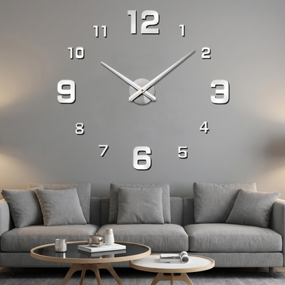 Oversized Metal Wall Clock | Silent Quartz Movement | Minimalist Desig