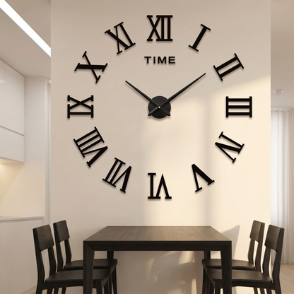 Oversized Metal Wall Clock | Silent Quartz Movement | Minimalist Desig