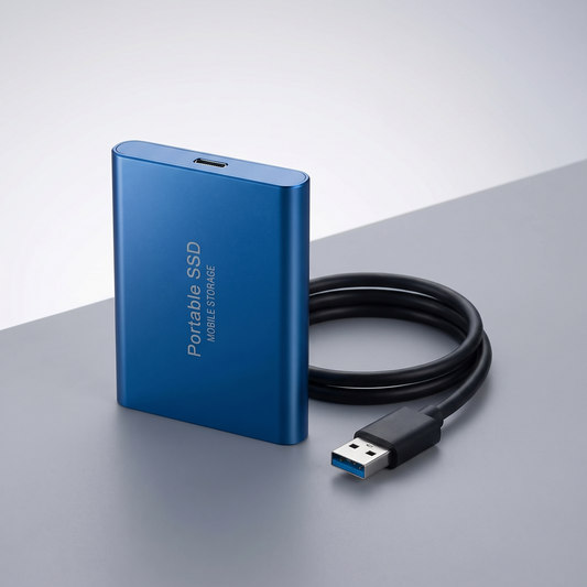 Ultra-Fast External SSD | 128GB Portable SSD Drive with Compact Design | Durable Aluminum Housing for High-Performance Storage