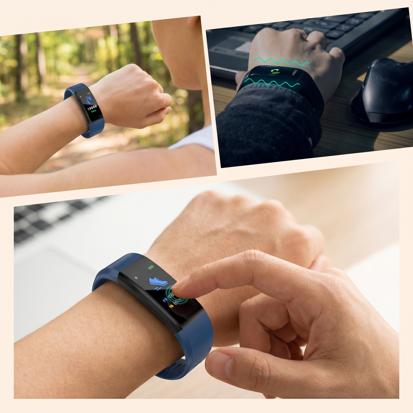 Senior Smartwatch | Health Monitoring with Heart Rate & Blood Pressure Tracking | User-Friendly Design for Active Living