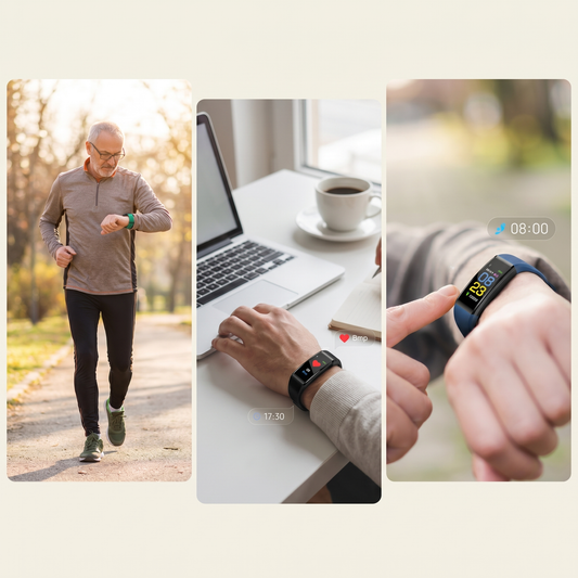 Senior Smartwatch | Health Monitoring with Heart Rate & Blood Pressure Tracking | User-Friendly Design for Active Living