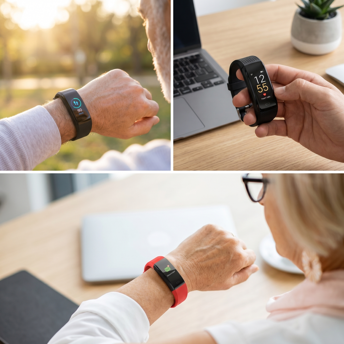 Senior Smartwatch | Health Monitoring with Heart Rate & Blood Pressure Tracking | User-Friendly Design for Active Living