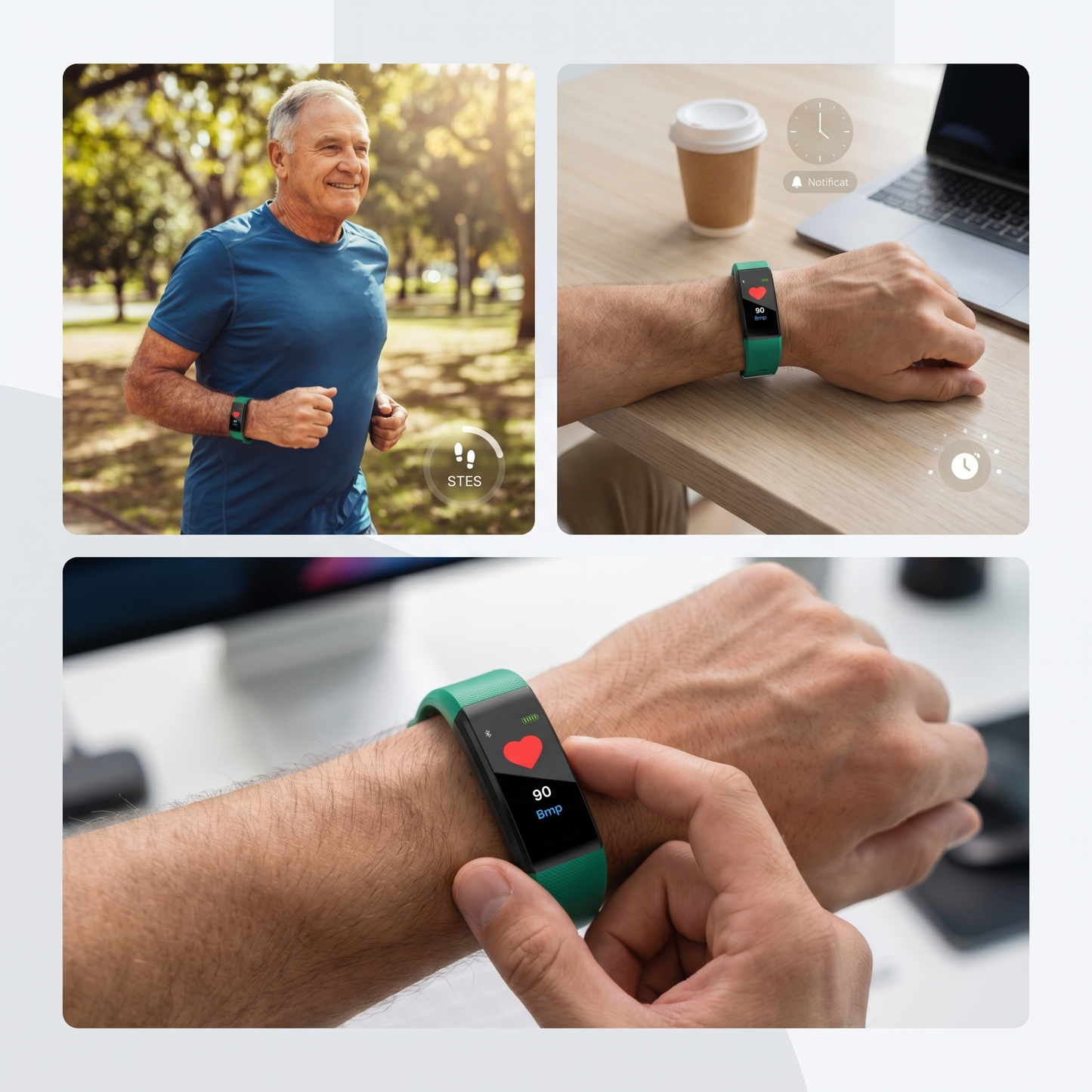 Senior Smartwatch | Health Monitoring with Heart Rate & Blood Pressure Tracking | User-Friendly Design for Active Living