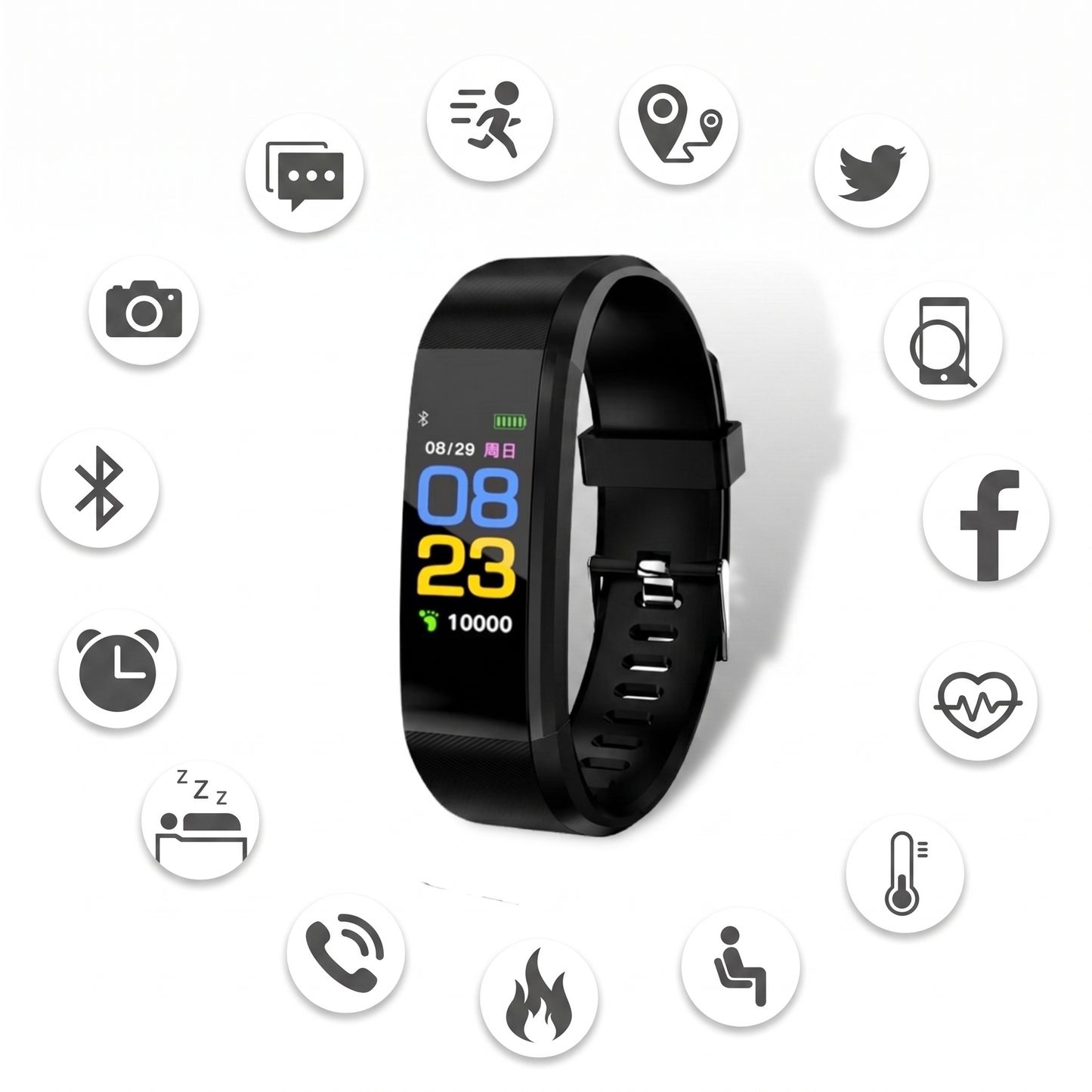 Senior Smartwatch | Health Monitoring with Heart Rate & Blood Pressure Tracking | User-Friendly Design for Active Living