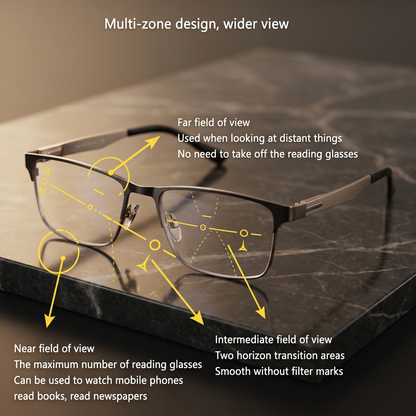 Intelligent Progressive Glasses | Multifocal Progressive Lenses with Photochromic Feature | Enhanced Vision for All Distances