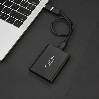 Ultra-Fast External SSD | 128GB Portable SSD Drive with Compact Design | Durable Aluminum Housing for High-Performance Storage