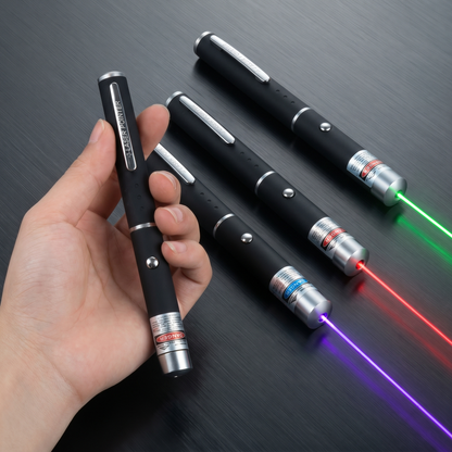 Versatile Laser Pointer Pen with Adjustable Power & Multi-Color Options for Precise Presentations and Outdoor Use