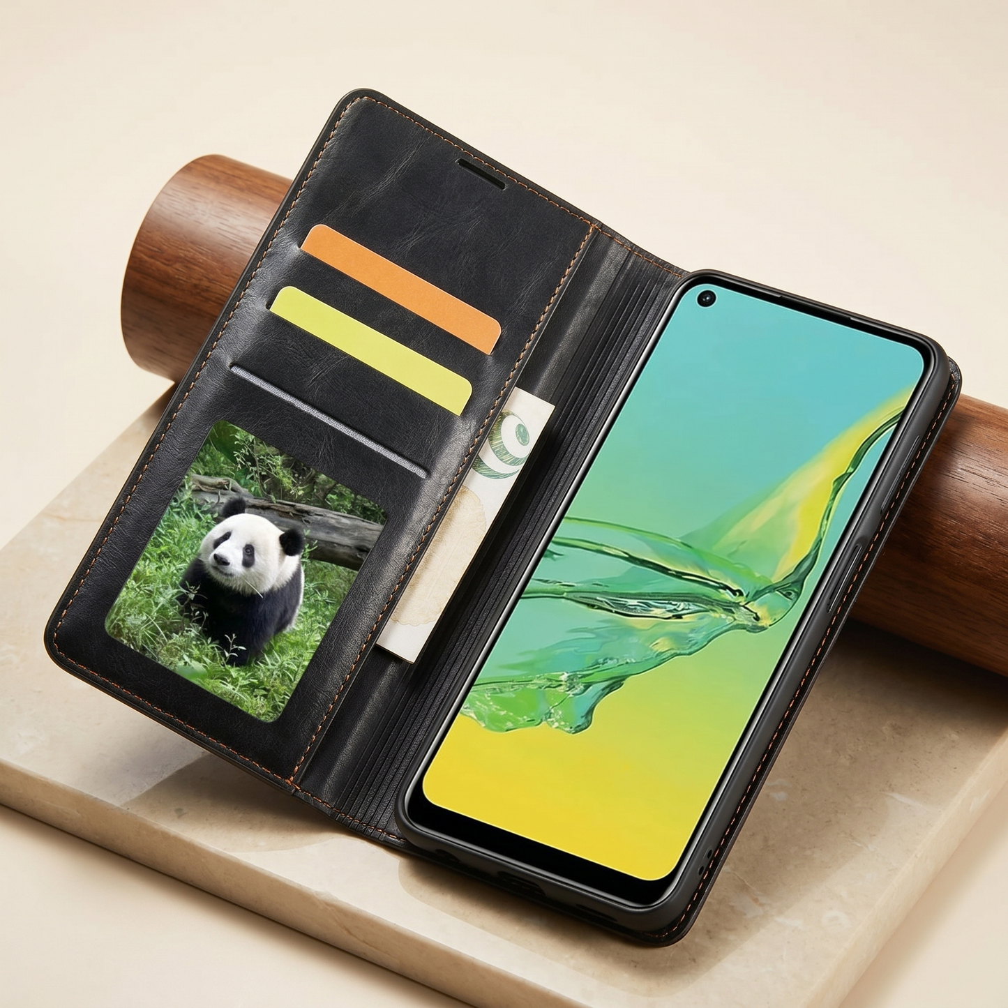 Magnetic Leather Case for Samsung Smartphones with Stylish Design | Durable Protection and Secure Closure