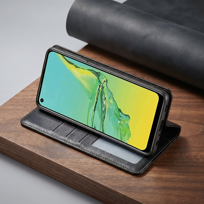 Magnetic Leather Case for Samsung Smartphones with Stylish Design | Durable Protection and Secure Closure