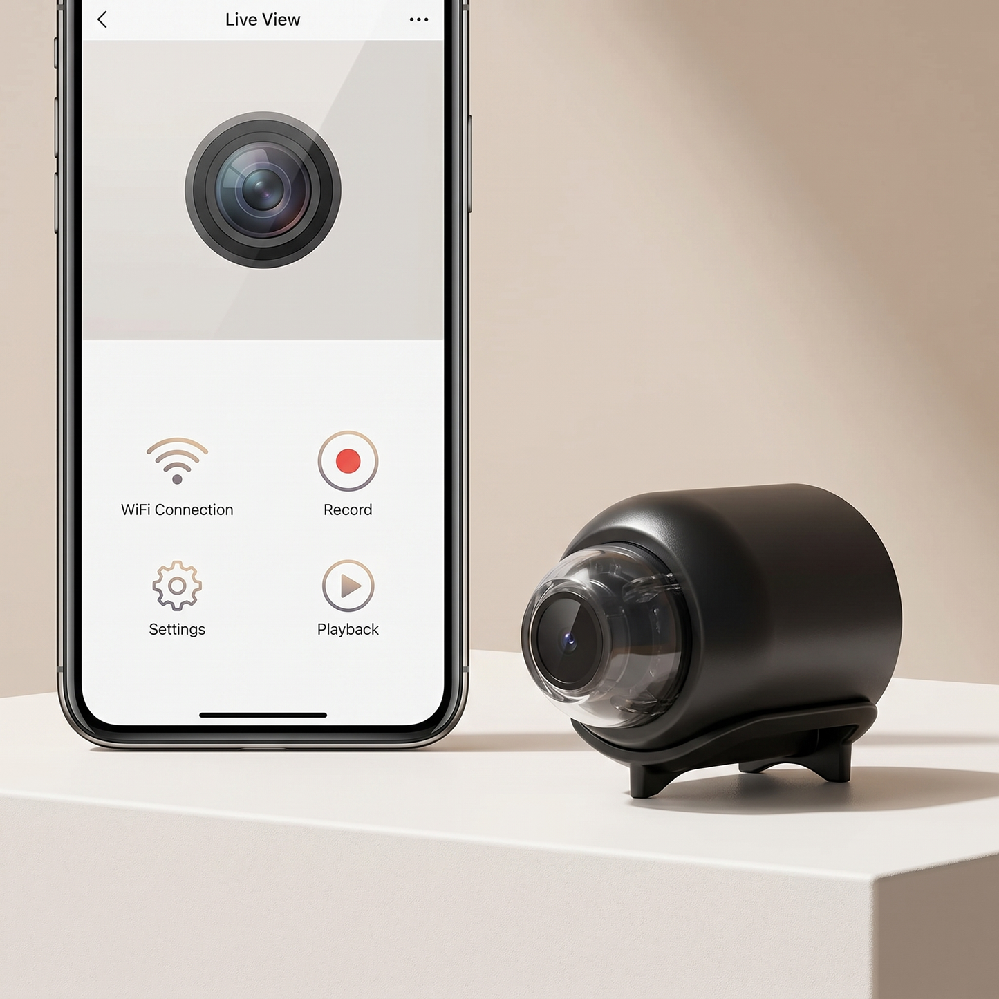 Compact WiFi IP Camera | 1080p HD | Night Vision Indoor Security Surveillance