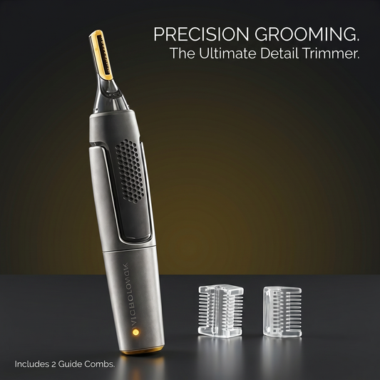 Precision Trimmer | Ultra-Thin Nose Hair Trimmer with Micro Oscillation Blades | Ergonomic Design for Safe Hair Removal