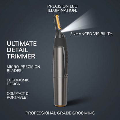 Precision Trimmer | Ultra-Thin Nose Hair Trimmer with Micro Oscillation Blades | Ergonomic Design for Safe Hair Removal