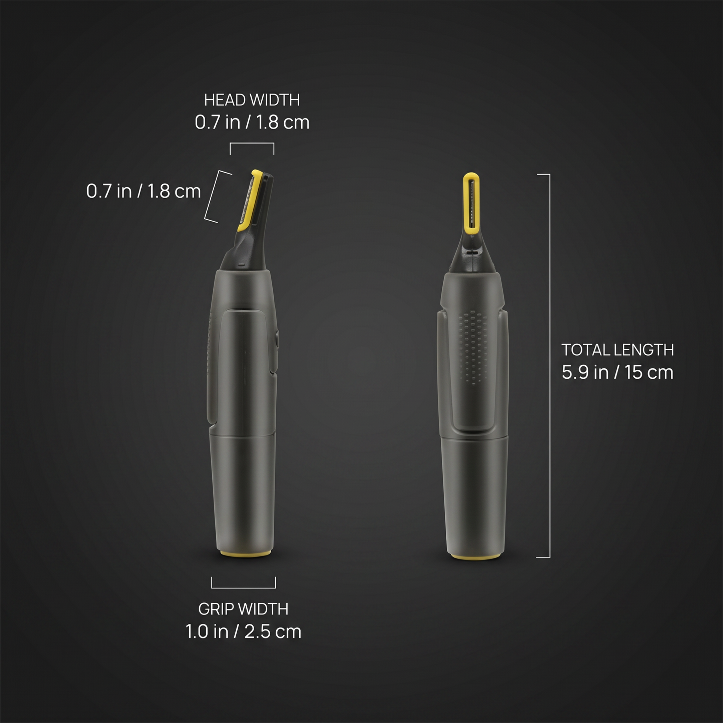 Precision Trimmer | Ultra-Thin Nose Hair Trimmer with Micro Oscillation Blades | Ergonomic Design for Safe Hair Removal