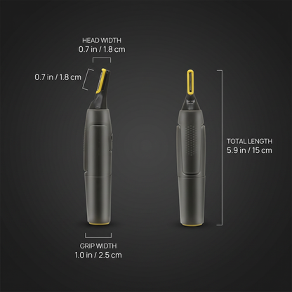 Precision Trimmer | Ultra-Thin Nose Hair Trimmer with Micro Oscillation Blades | Ergonomic Design for Safe Hair Removal