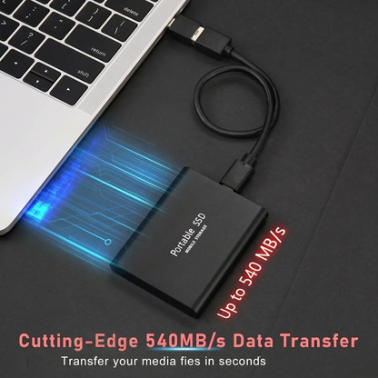 High-Speed Portable SSD Drive | 128GB USB-C External Hard Drive for Fast Data Transfer