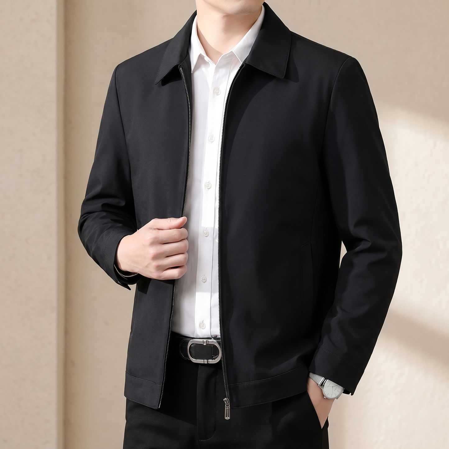 Men's Premium Wool Blend Jacket | Elegant Smart-Casual Business Outerwear