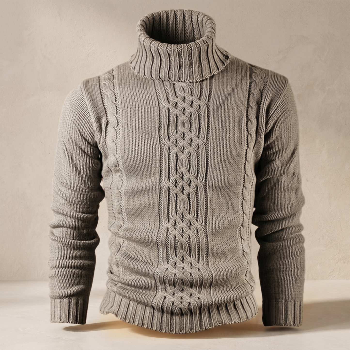 Men's Cotton Cable Knit Sweater | Stylish Warm Winter Pullover