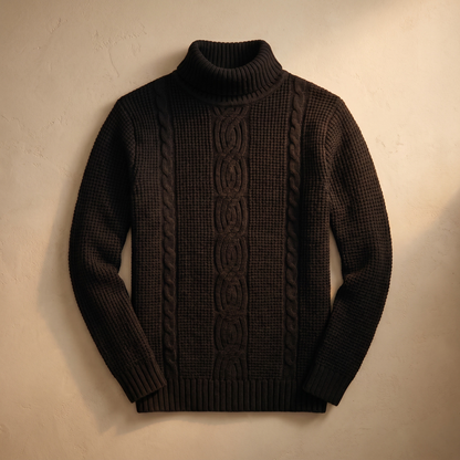 Men's Cotton Cable Knit Sweater | Stylish Warm Winter Pullover