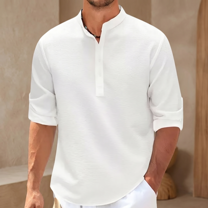 Men's Polyester Quarter Zip Shirt | Breathable Casual Summer Top