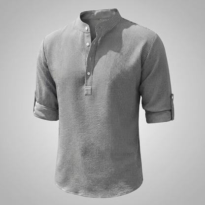 Men's Polyester Quarter Zip Shirt | Breathable Casual Summer Top