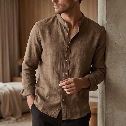 Men's Linen Blend Shirt | Elegant Casual Summer Blouse