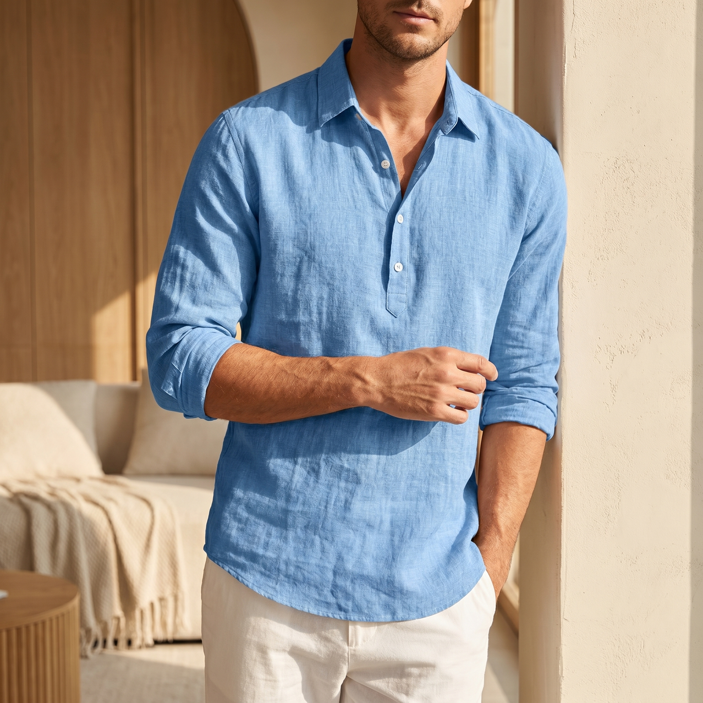 Men's Premium Linen Shirt | Relaxed Fit | Casual Everyday Top