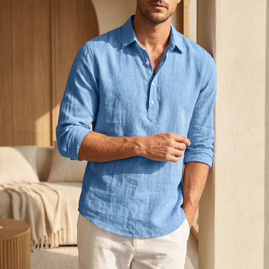 Men's Premium Linen Shirt | Elegant Relaxed Fit Casual Top