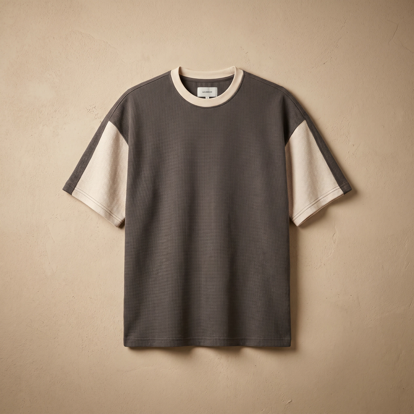 Men's Suede Texture Oversized T-Shirt | Relaxed Fit Hip-Hop Streetwear Tee