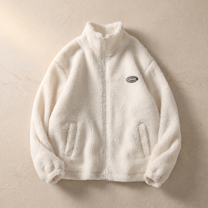 Men's Polyester Fleece Jacket | Casual Winter Outerwear